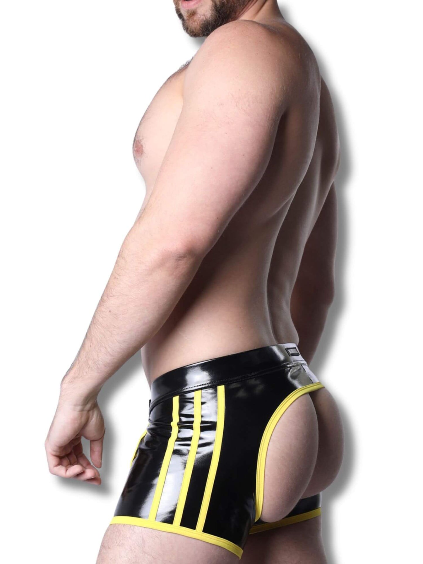 CellBlock13 Iron Grip Latex-Look Trunk Chaps