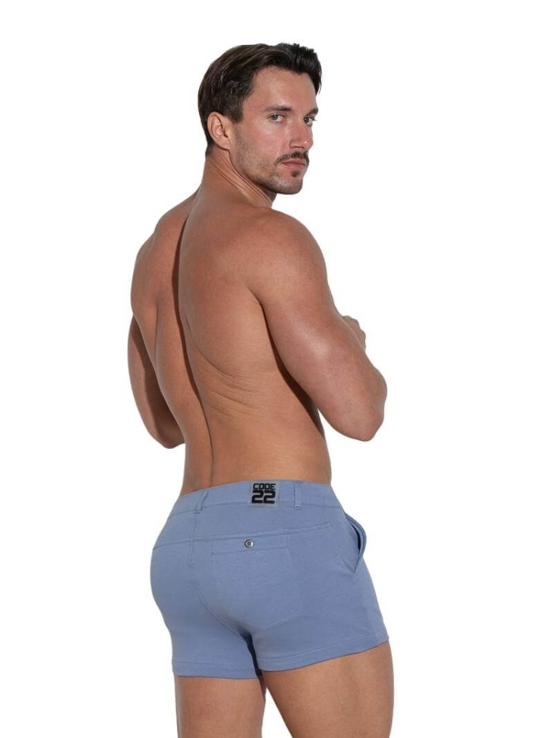 CODE 22 Male Mini Booty Short with Super-Short Legs