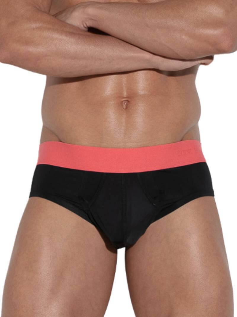CODE 22 Work Out Microfiber Brief in Black