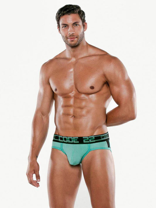 CODE22 Men's Bright Mesh Brief
