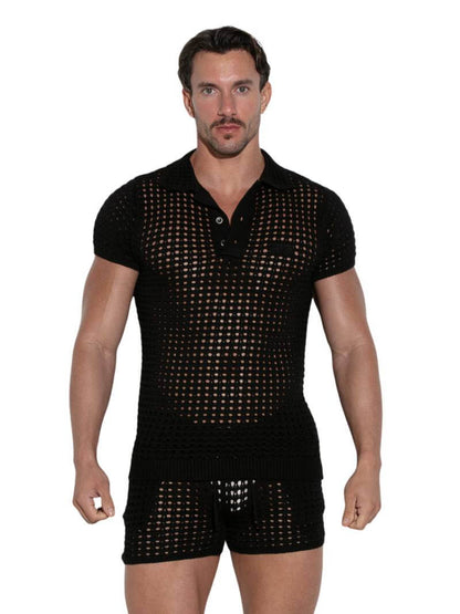 CODE 22 Diamond Knit Polo Shirt