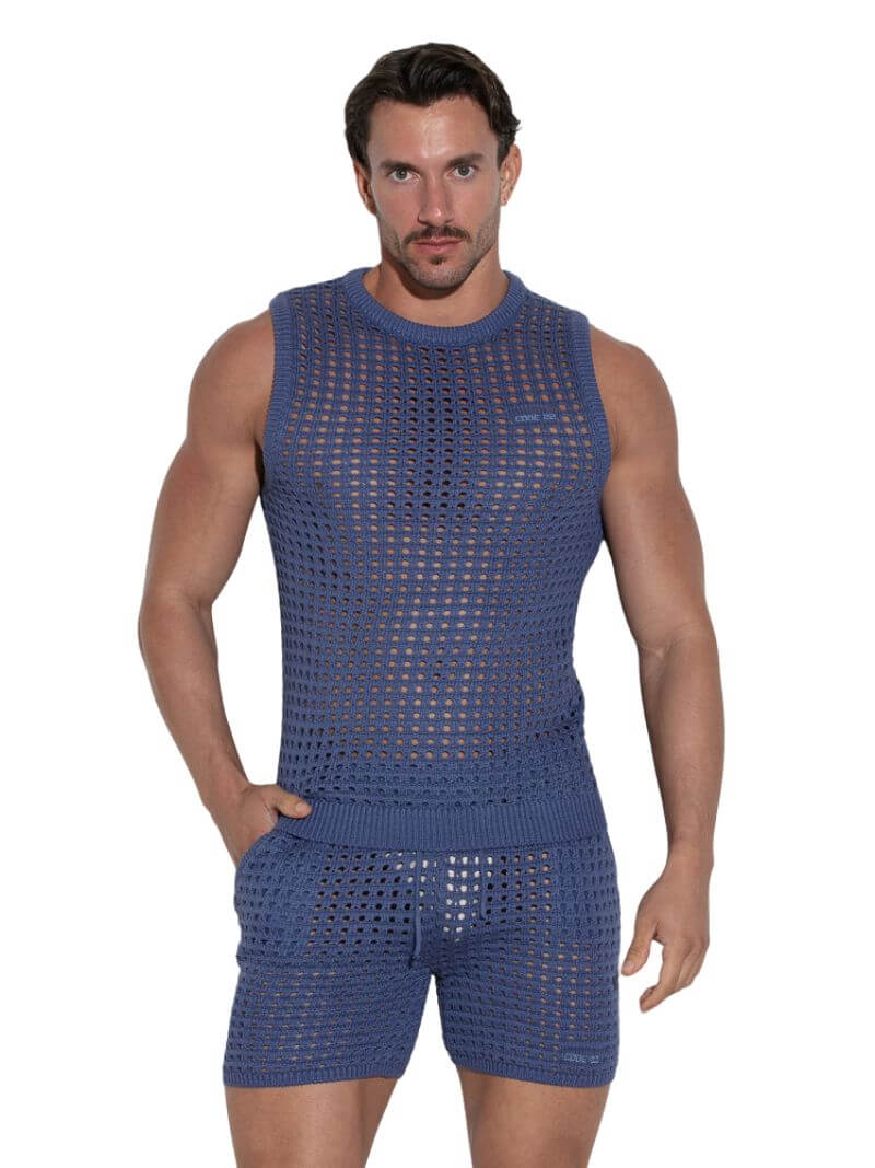 CODE 22 Diamond Knit Mid-Thigh Short