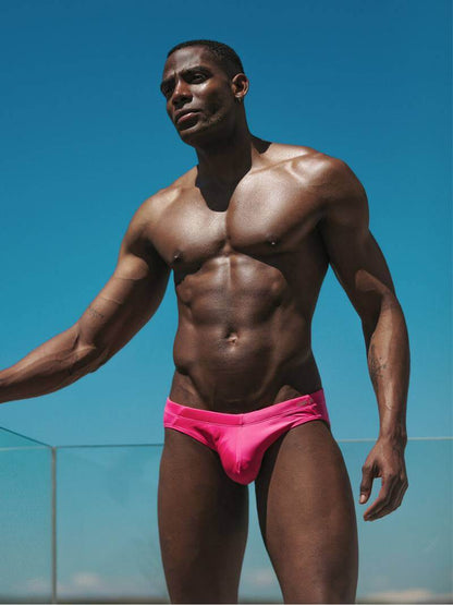 Model in CODE 22 Men's Designer Swimwear Briefs