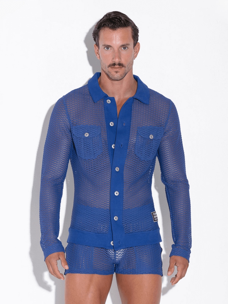 CODE22 Openwork Jacquard Overshirt