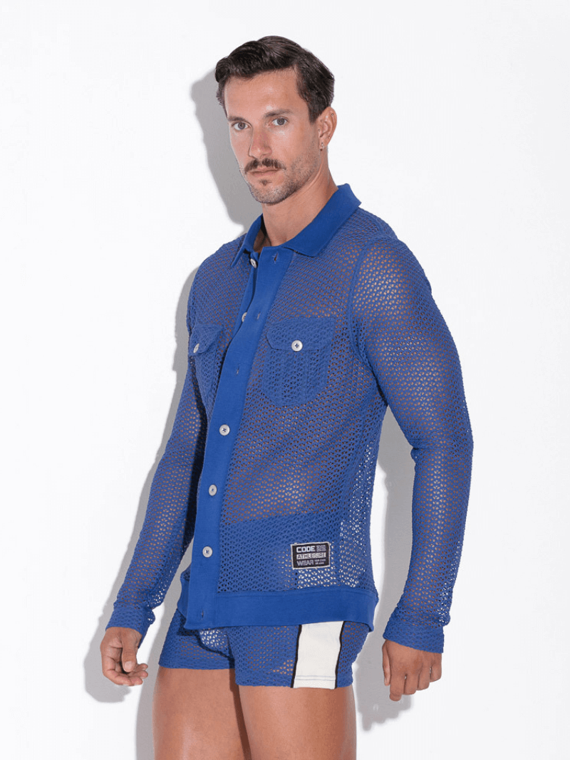 CODE22 Openwork Jacquard Overshirt