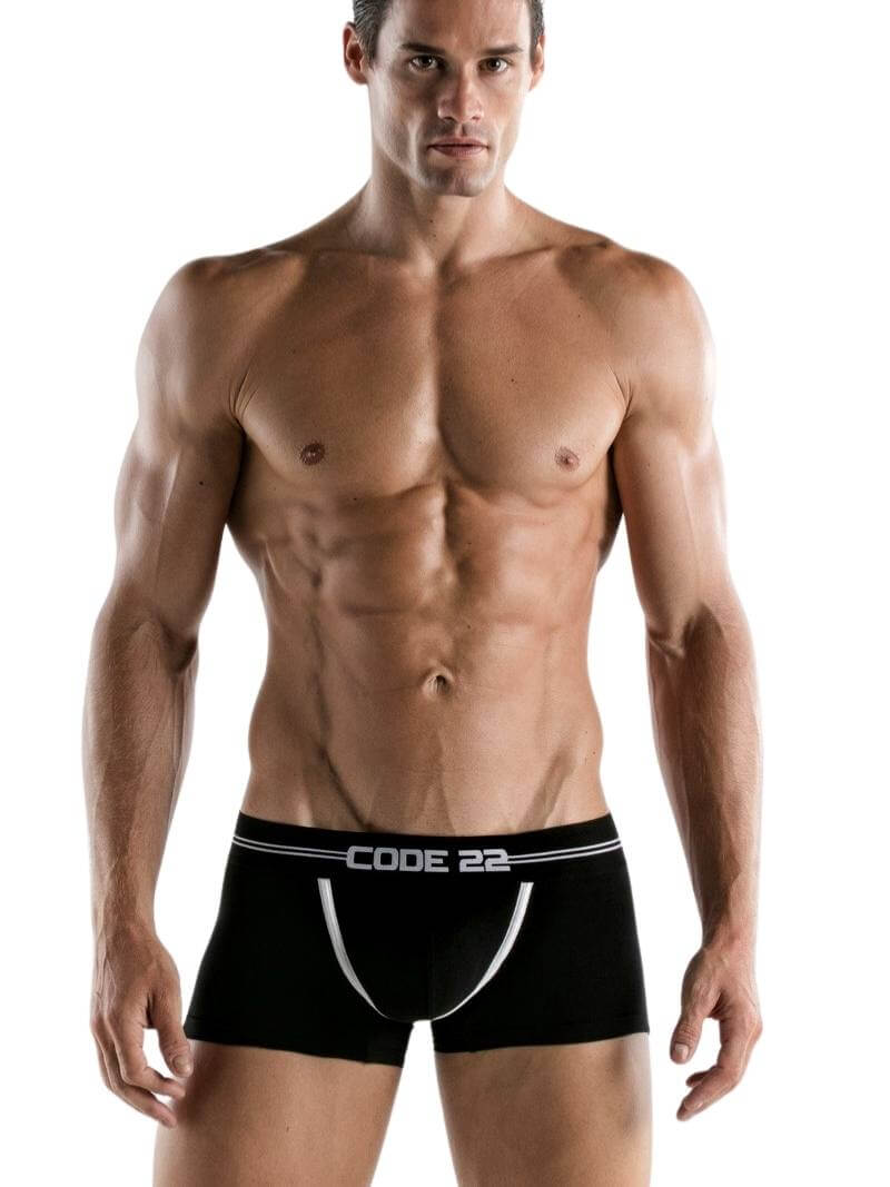 CODE22 Mens Padded Boxer Trunk with Power Shape Enhancement Padding