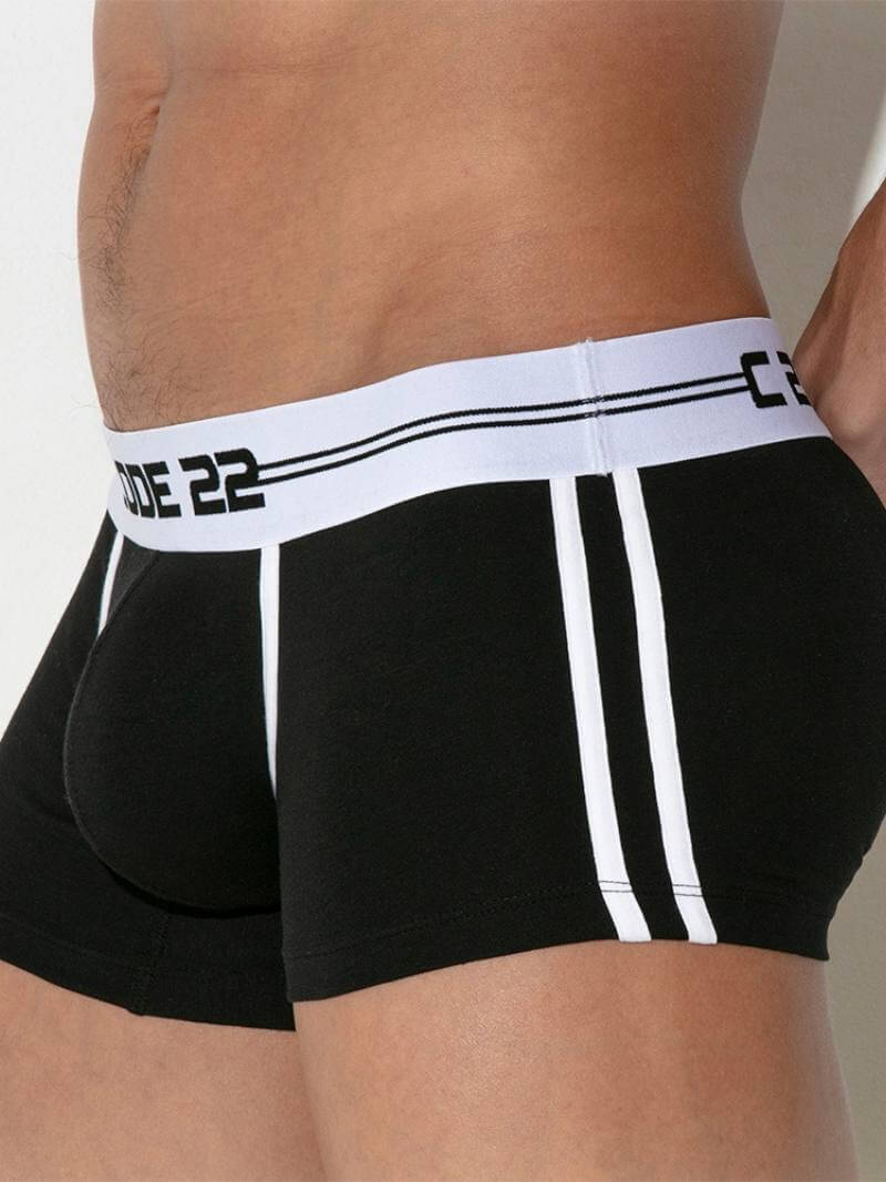 CODE22 Men's Padded Boxer Trunk with Power Shape Enhancement Padding