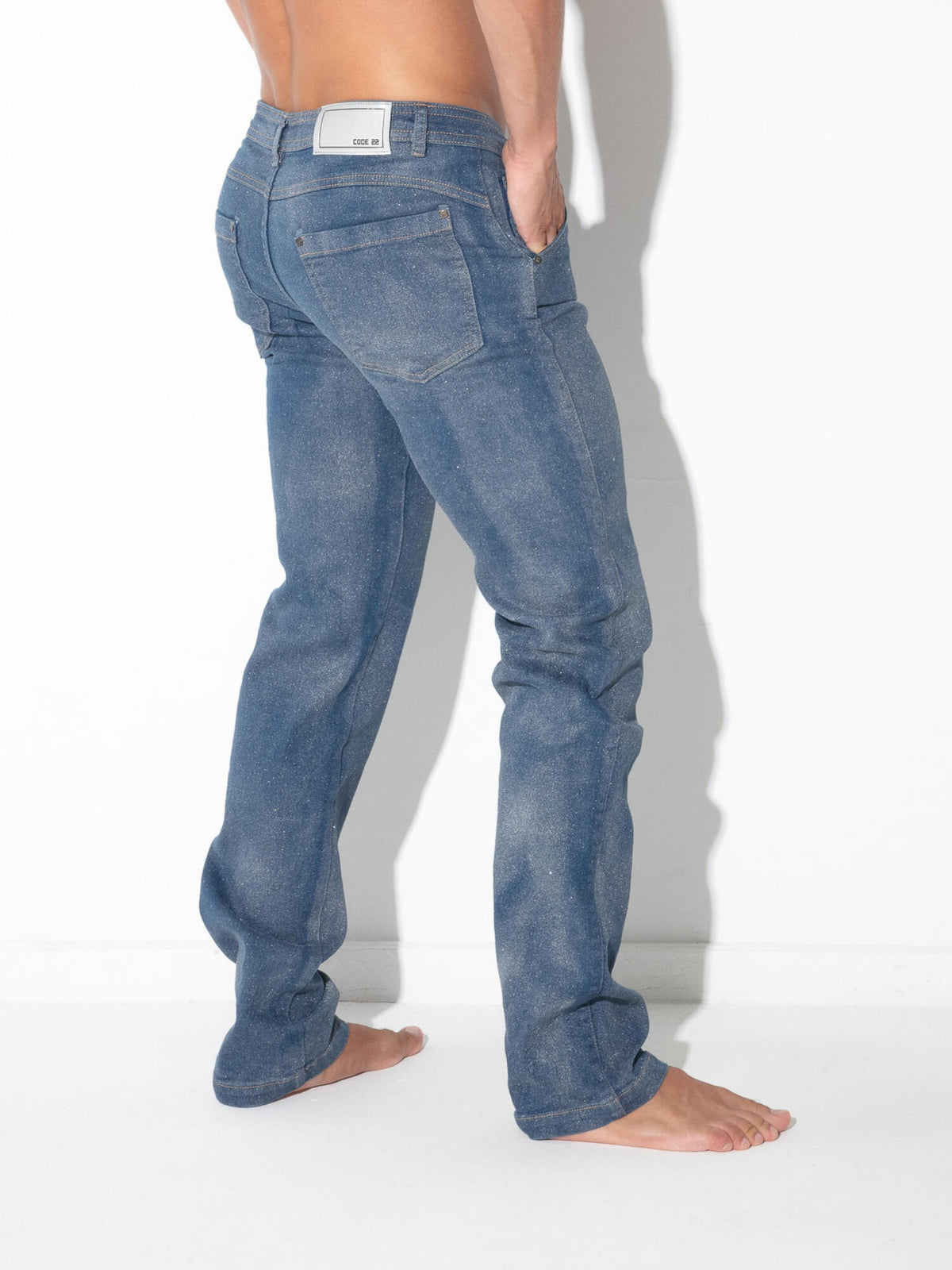 CODE 22 Metallic Shimmer Denim Jeans, product photograph