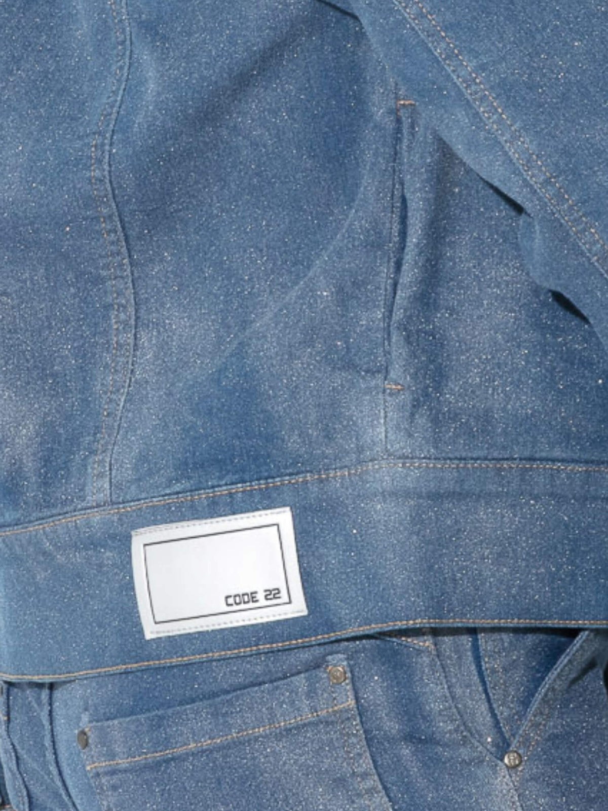 CODE 22 Denim Sparkle Jacket, product photograph