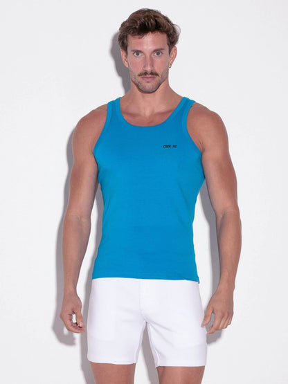 CODE22 Basic Tank Top – Breathable Modal Stretch Slim Fit Men’s Racerback Vest