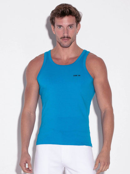 CODE22 Basic Tank Top – Breathable Modal Stretch Slim Fit Men’s Racerback Vest
