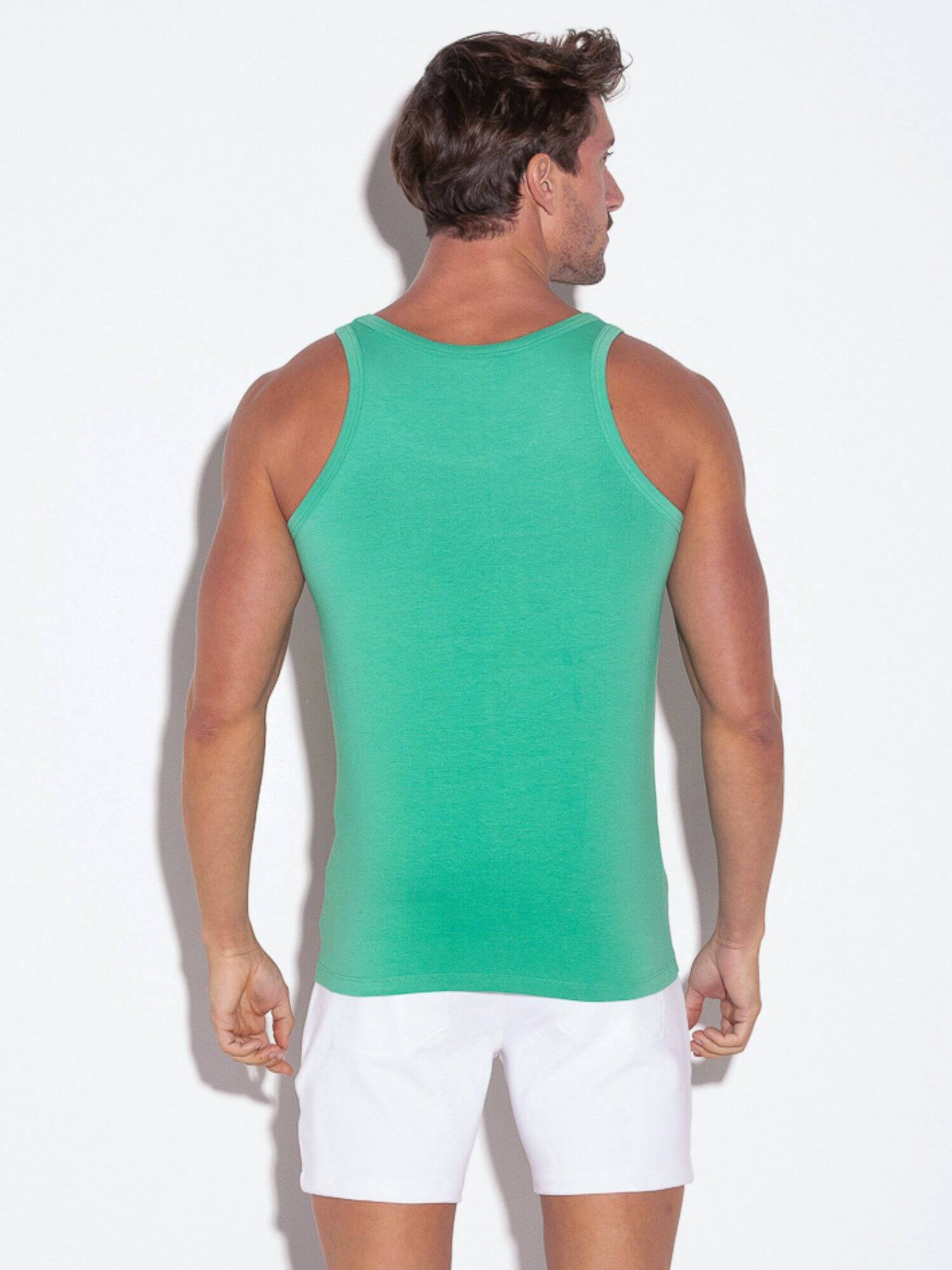 CODE22 Basic Tank Top – Breathable Modal Stretch Slim Fit Men’s Racerback Vest