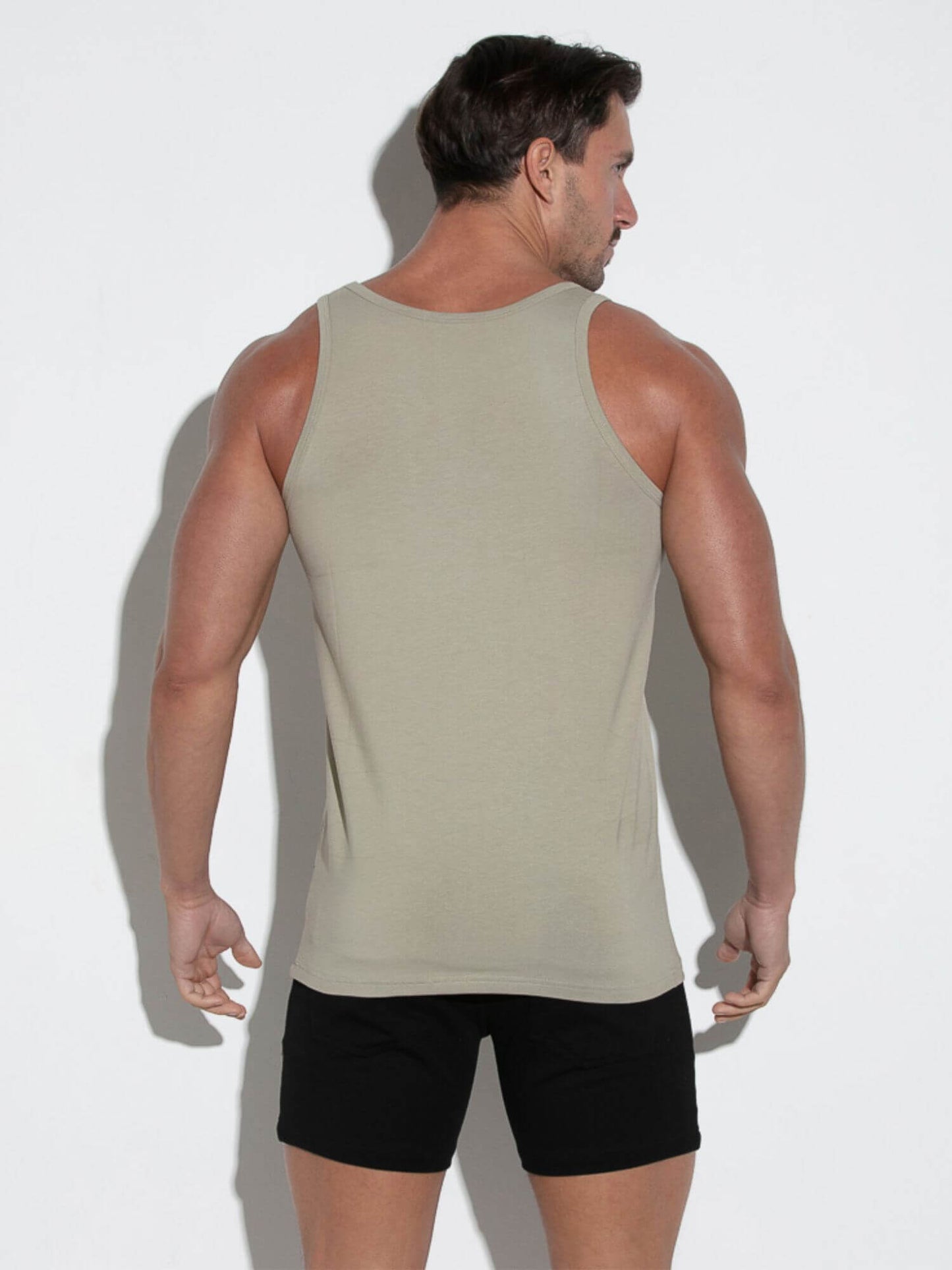 CODE22 Basic Tank Top – Breathable Modal Stretch Slim Fit Men’s Racerback Vest