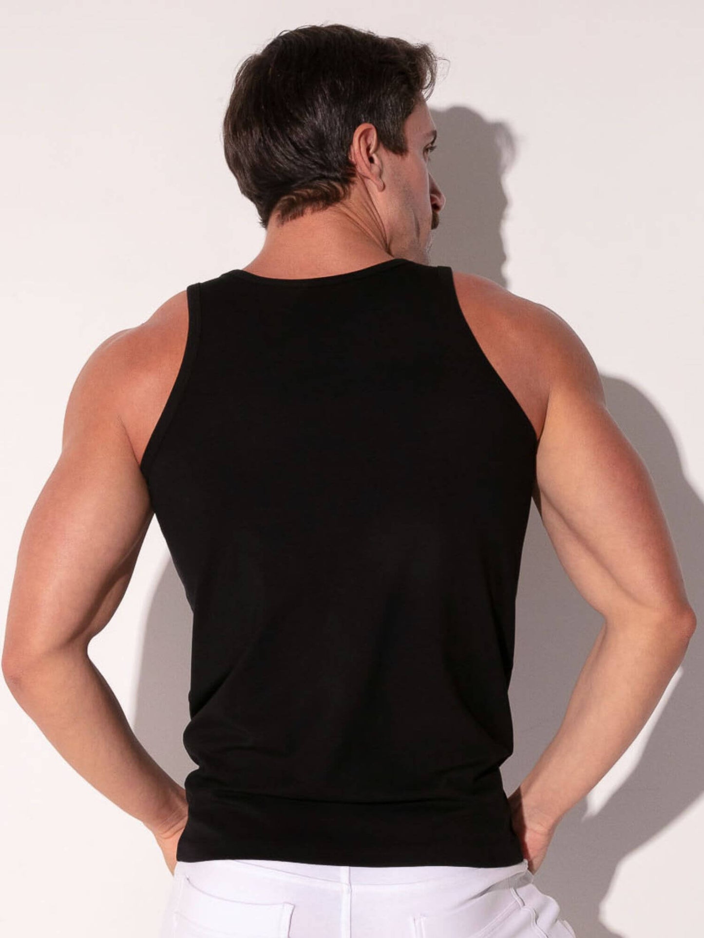 CODE22 Basic Tank Top – Breathable Modal Stretch Slim Fit Men’s Racerback Vest