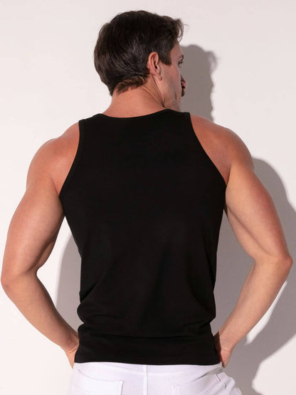 CODE22 Basic Tank Top – Breathable Modal Stretch Slim Fit Men’s Racerback Vest