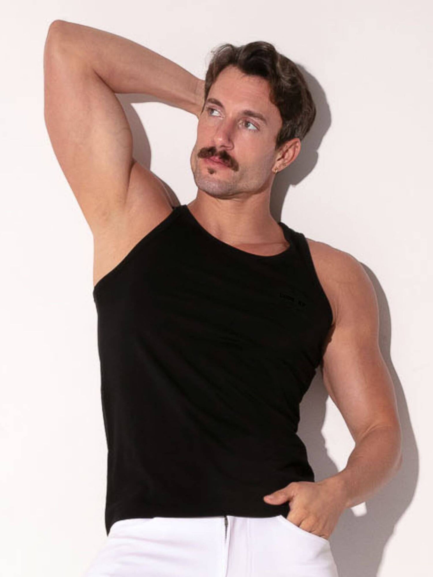 CODE22 Basic Tank Top – Breathable Modal Stretch Slim Fit Men’s Racerback Vest