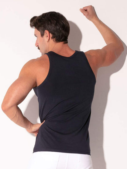 CODE22 Basic Tank Top – Breathable Modal Stretch Slim Fit Men’s Racerback Vest