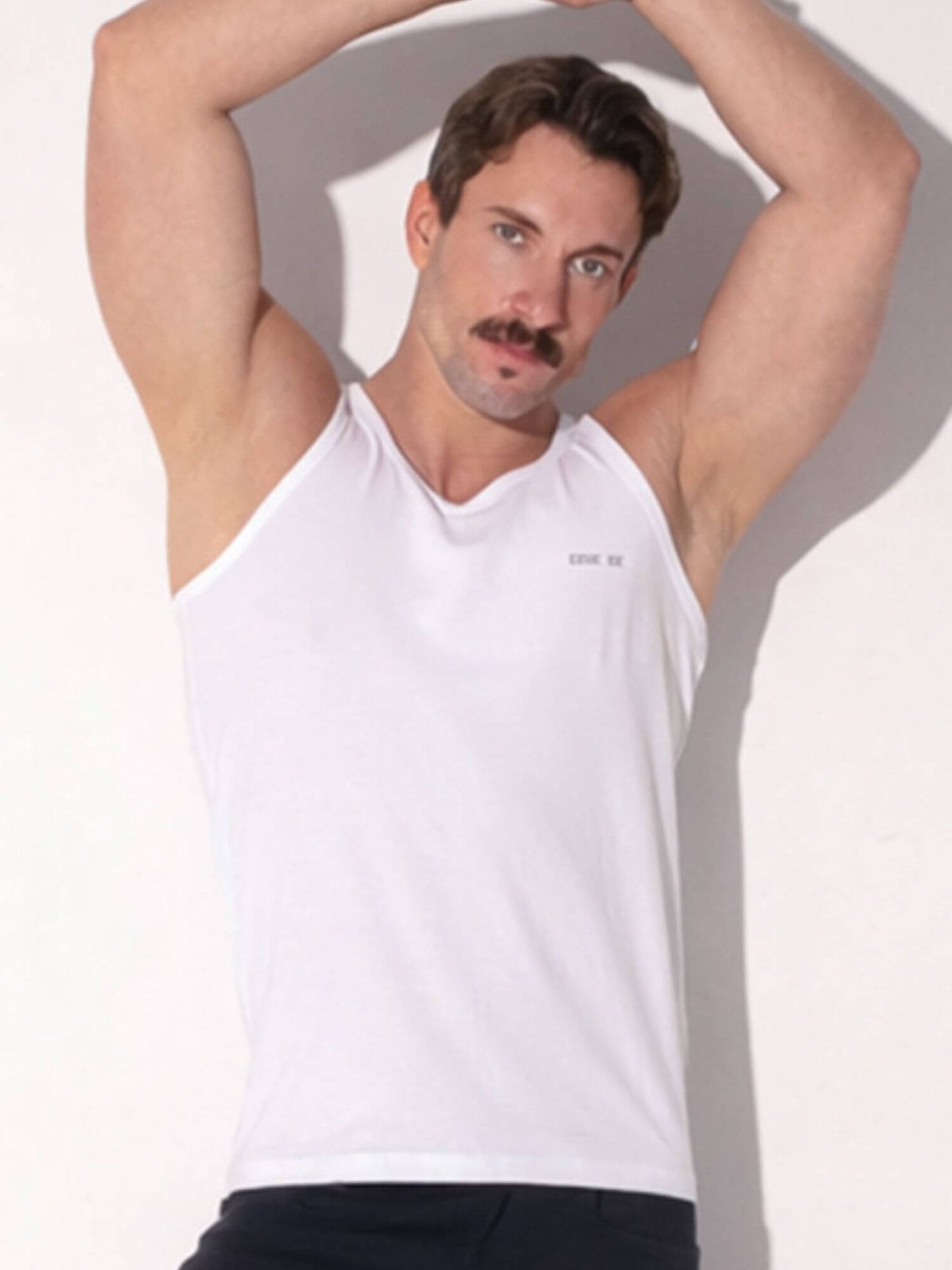 CODE22 Basic Tank Top – Breathable Modal Stretch Slim Fit Men’s Racerback Vest