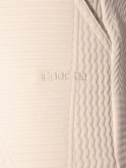 close up detail of code 22 medley off-white pants
