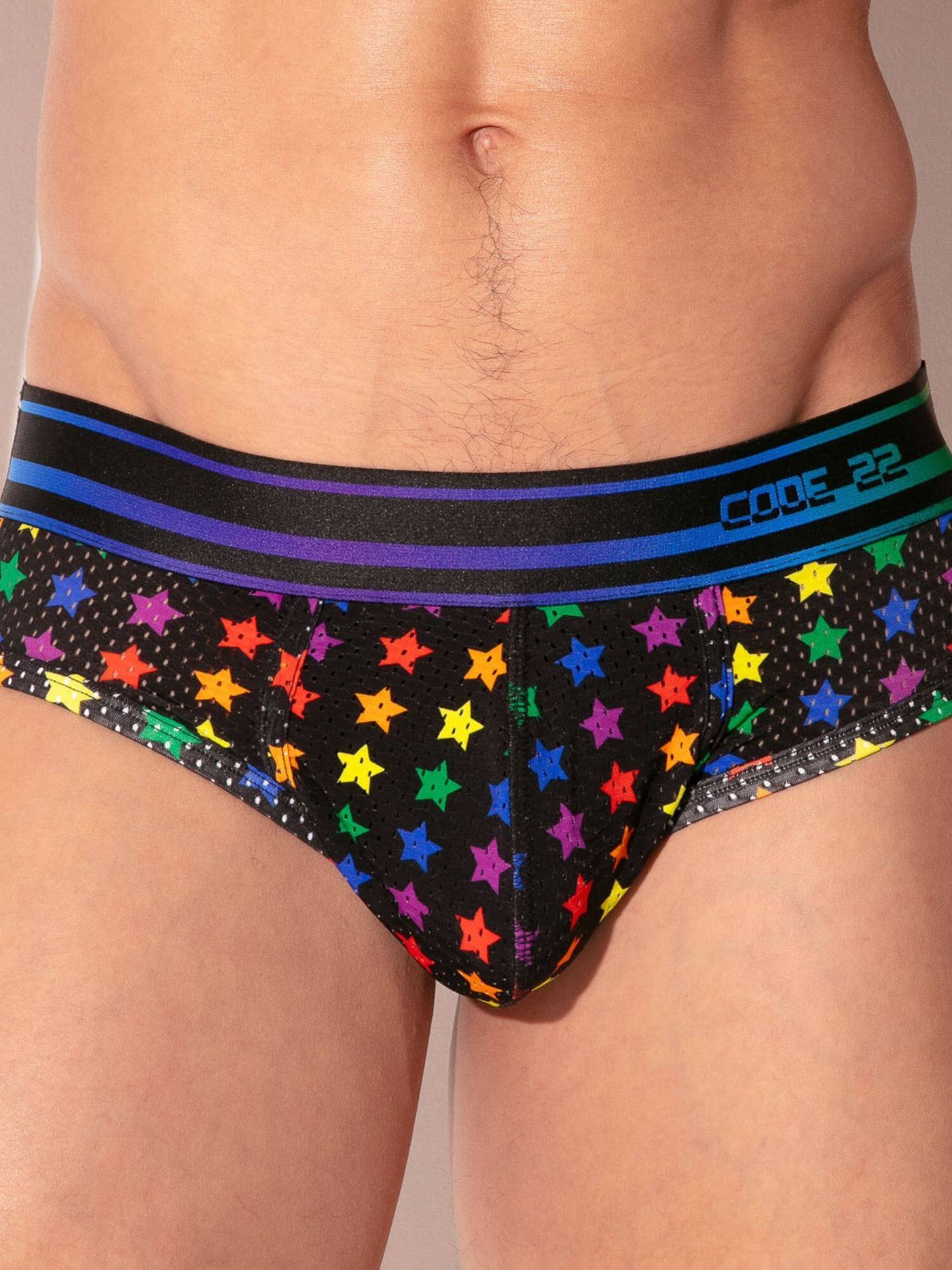 star print code 22 mens underwear brief