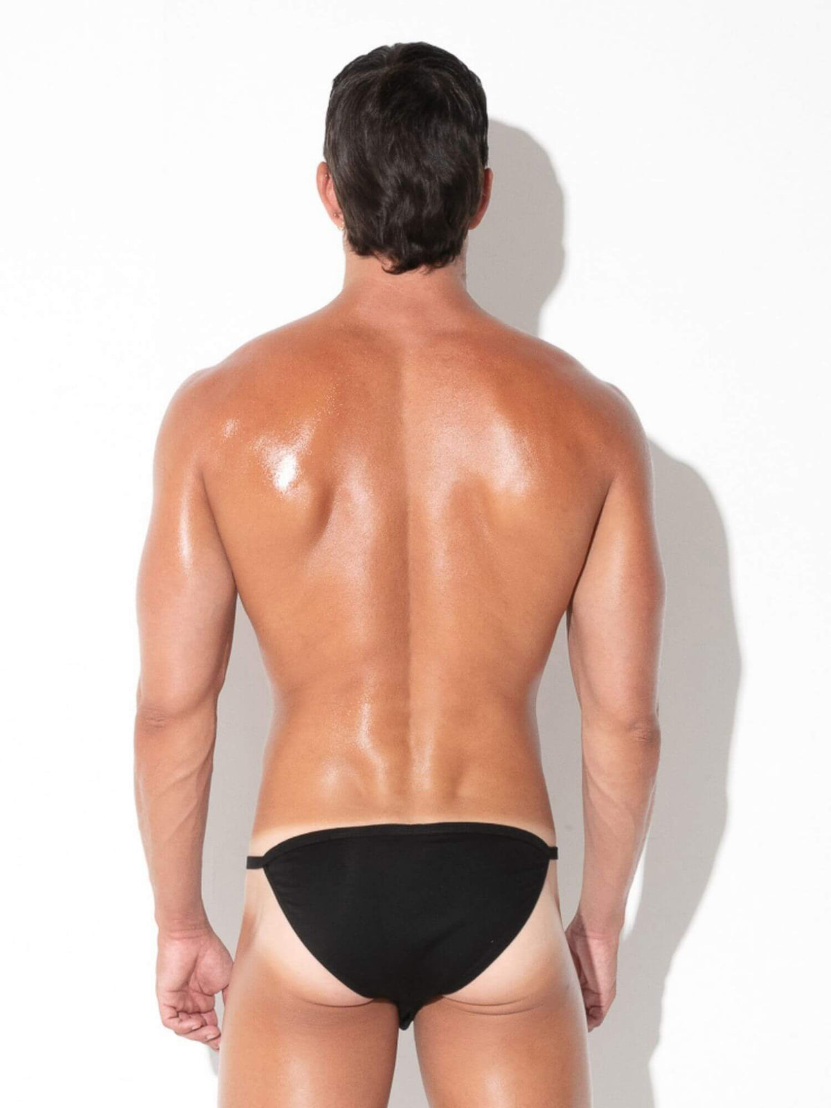 Rear view of CODE 22 Pure Mini Brief men's underwear in black