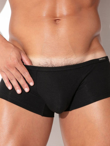 Close-up detail of CODE 22 Pure Sunga men's underwear in black