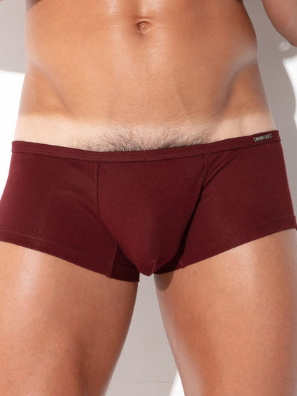 Close-up detail of CODE 22 Pure Sunga men's underwear in maroon