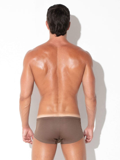 Rear view of CODE 22 Pure Sunga men's underwear in taupe