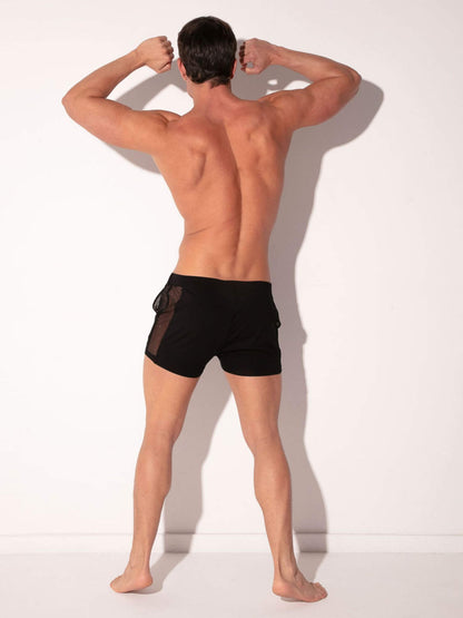 CODE 22 Rock Herrringbone Short Leg Shorts with Black Diamond Accents