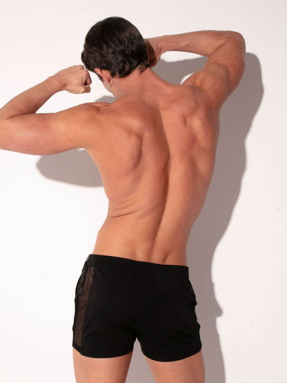 CODE 22 Rock Herrringbone Short Leg Shorts with Black Diamond Accents