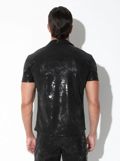 CODE 22 Vintage Leatherette Polo Shirt
