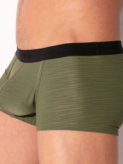 CODE 22 Zebra Trunk – Semi-Sheer Stretch Slim Fit Men’s Underwear with Support Pouch