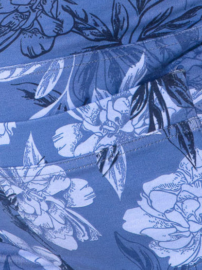 CODE 22 Floral 5-Pocket Shorts – Mid-Thigh Slim Fit Stretch Low Rise Men’s Summer Shorts