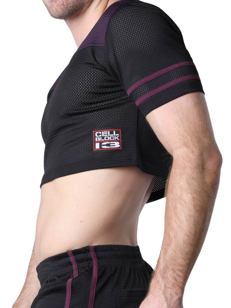 CellBlock13 Take Down Cropped Mesh T-shirt