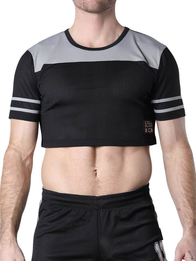 CellBlock13 Take Down Cropped Mesh T-shirt