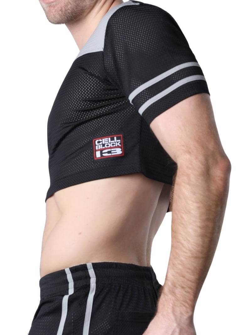 CellBlock13 Take Down Cropped Mesh T-shirt