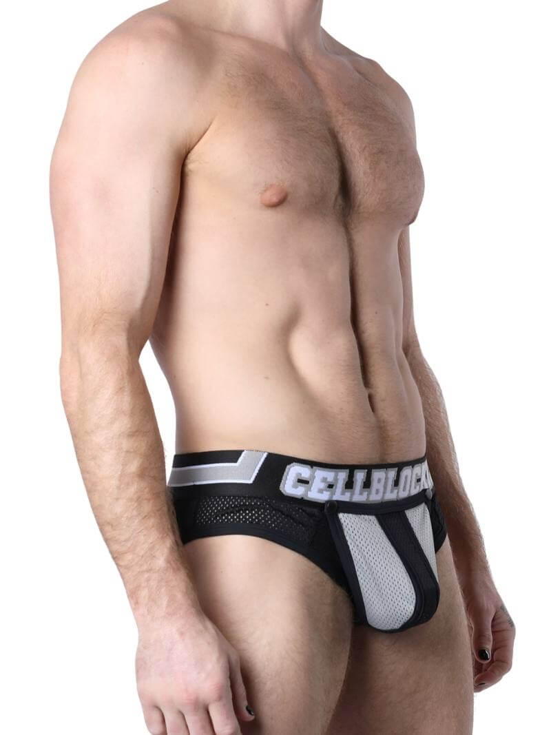 CellBlock13 Take Down Mesh Brief - Rear Zip + Removable Pouch