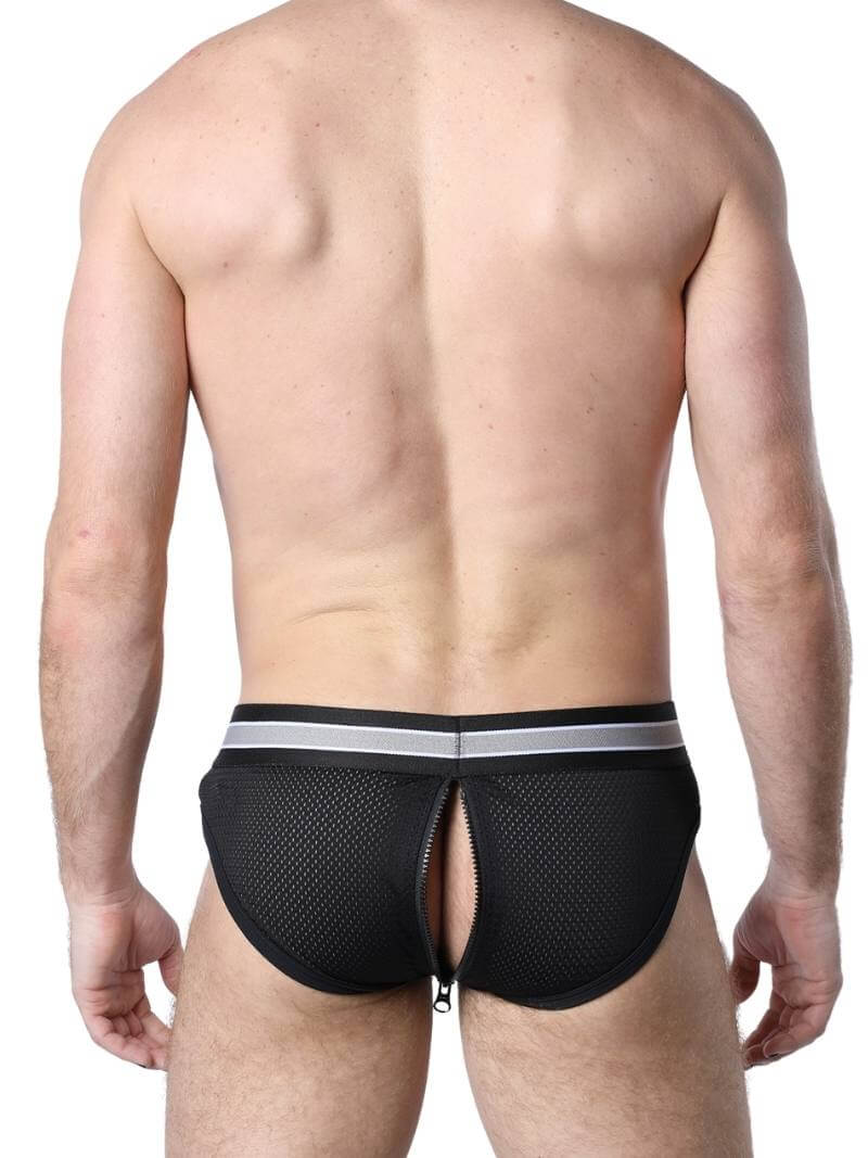 CellBlock13 Take Down Mesh Brief - Rear Zip + Removable Pouch