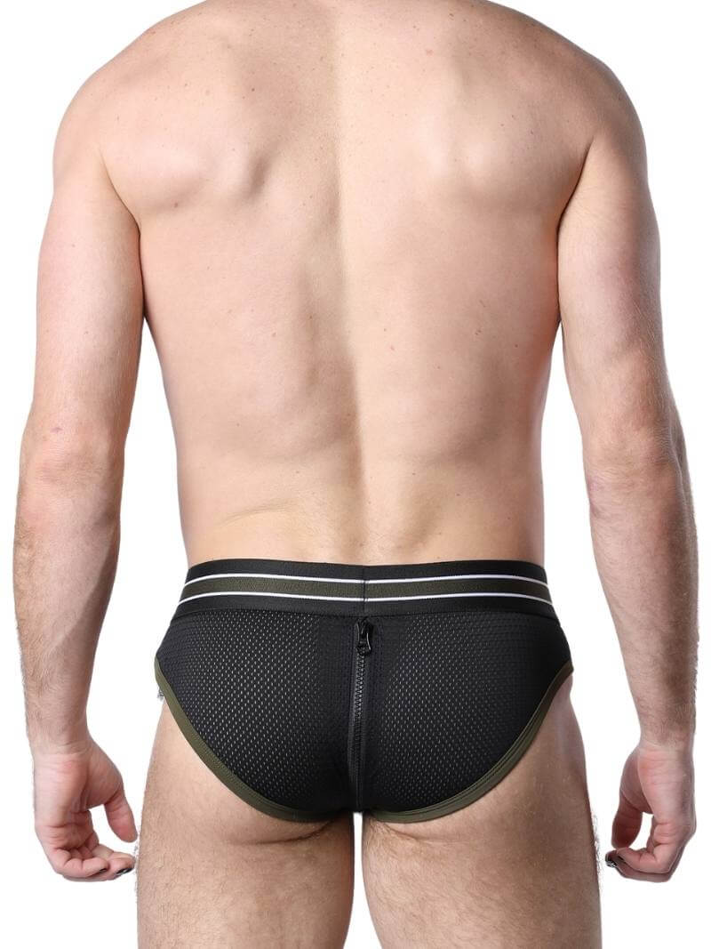 CellBlock13 Take Down Mesh Brief - Rear Zip + Removable Pouch