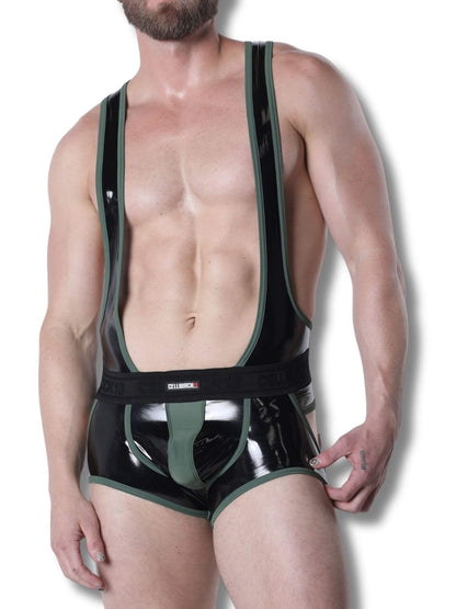 CellBlock 13 Liquid Night Singlet - Men's Latex Look Fetish One-Piece