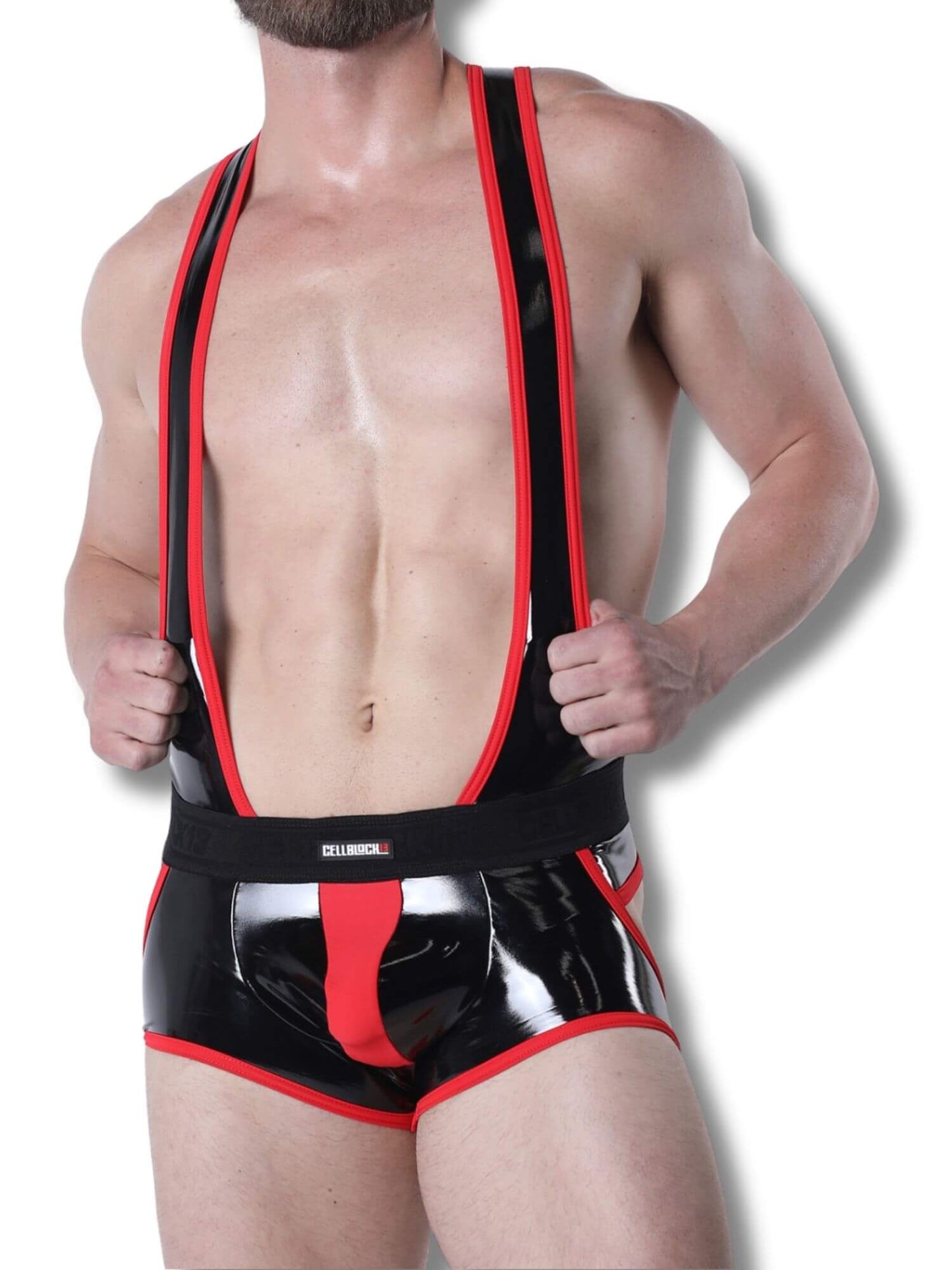 CellBlock 13 Liquid Night Singlet - Men's Latex Look Fetish One-Piece
