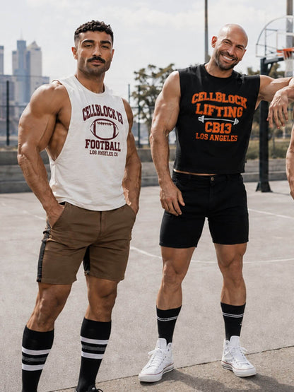 CellBlock 13 Football Muscle Drop Armhole Tank Top