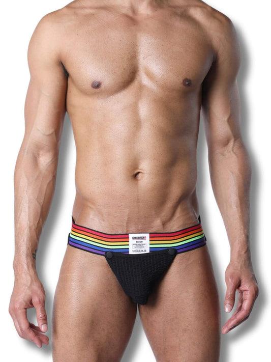 CellBlock13 Tight End Pride Jockstrap with Snap Off Pouch