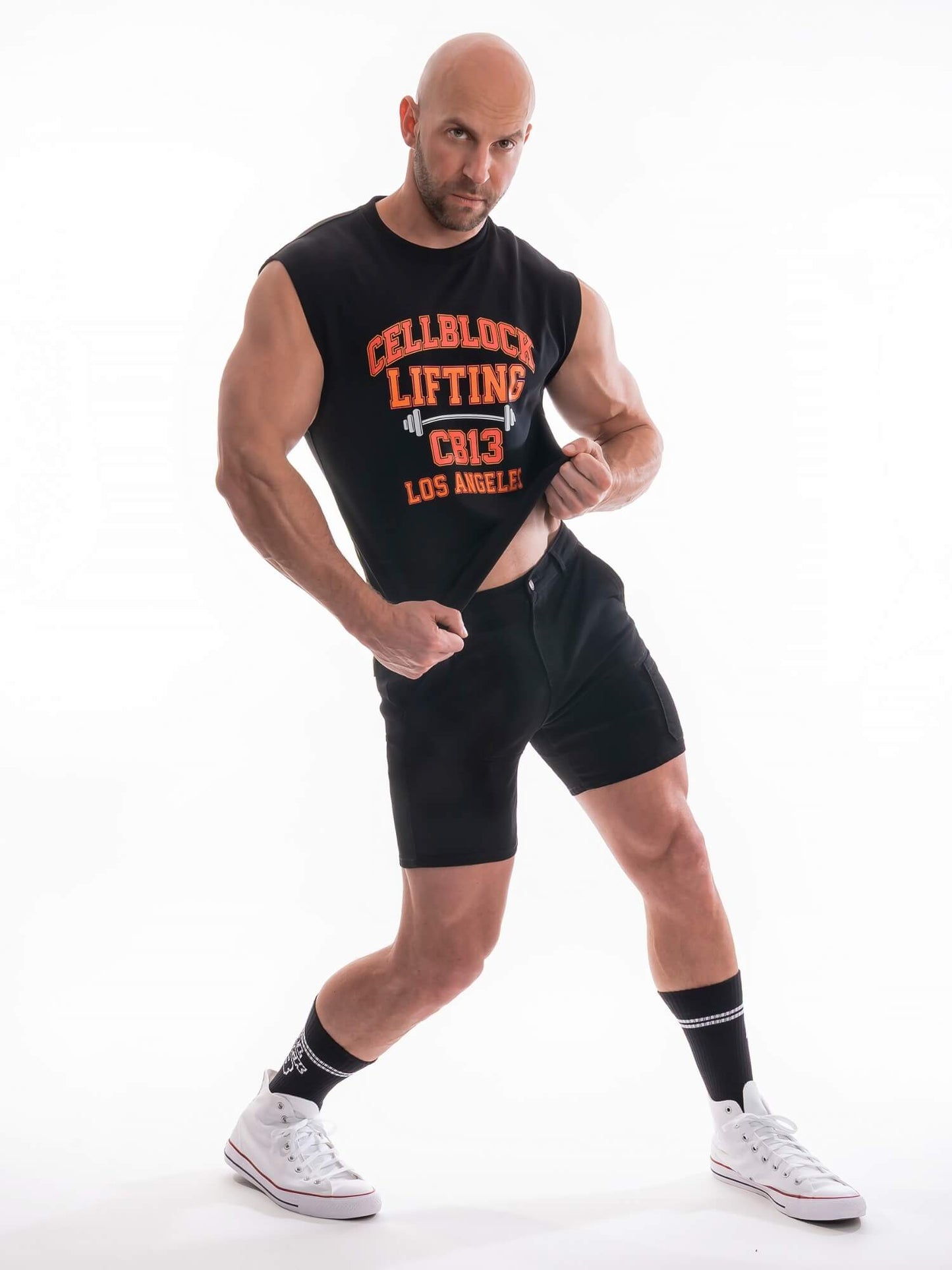 CellBlock 13 Full Court Denim Short with Rear Zipper