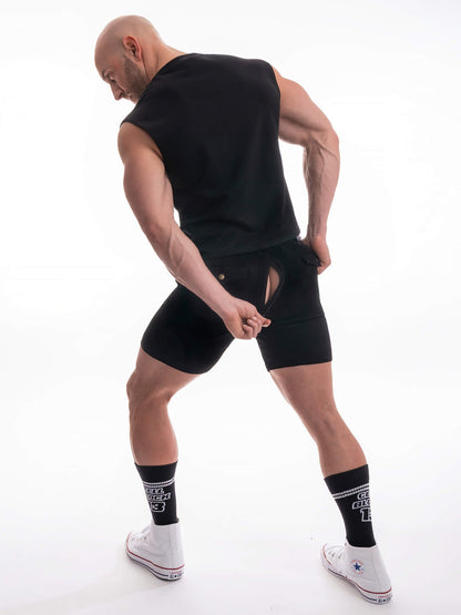 CellBlock 13 Full Court Denim Short with Rear Zipper