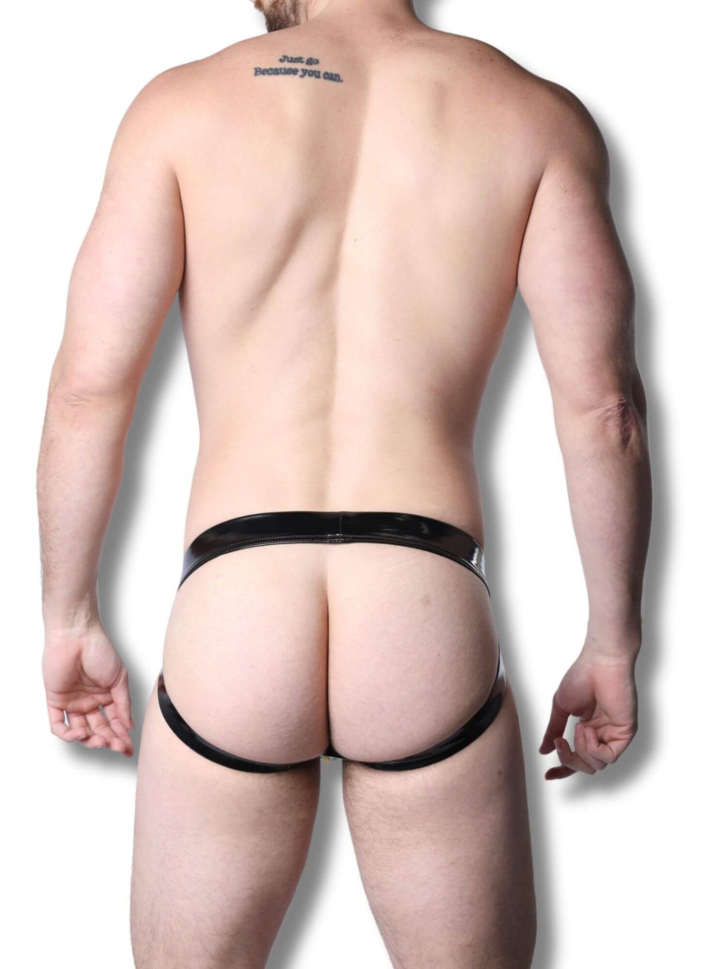 CellBlock13 Iron Grip Latex-Look Jockstrap with Removable Pouch