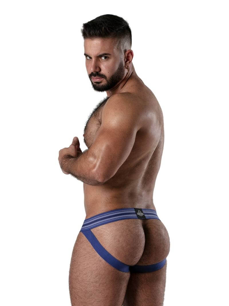 Locker Gear Backroom Ribbed Cotton & Leatherette Jockstrap