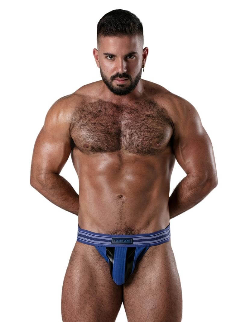 Locker Gear Backroom Ribbed Cotton & Leatherette Jockstrap