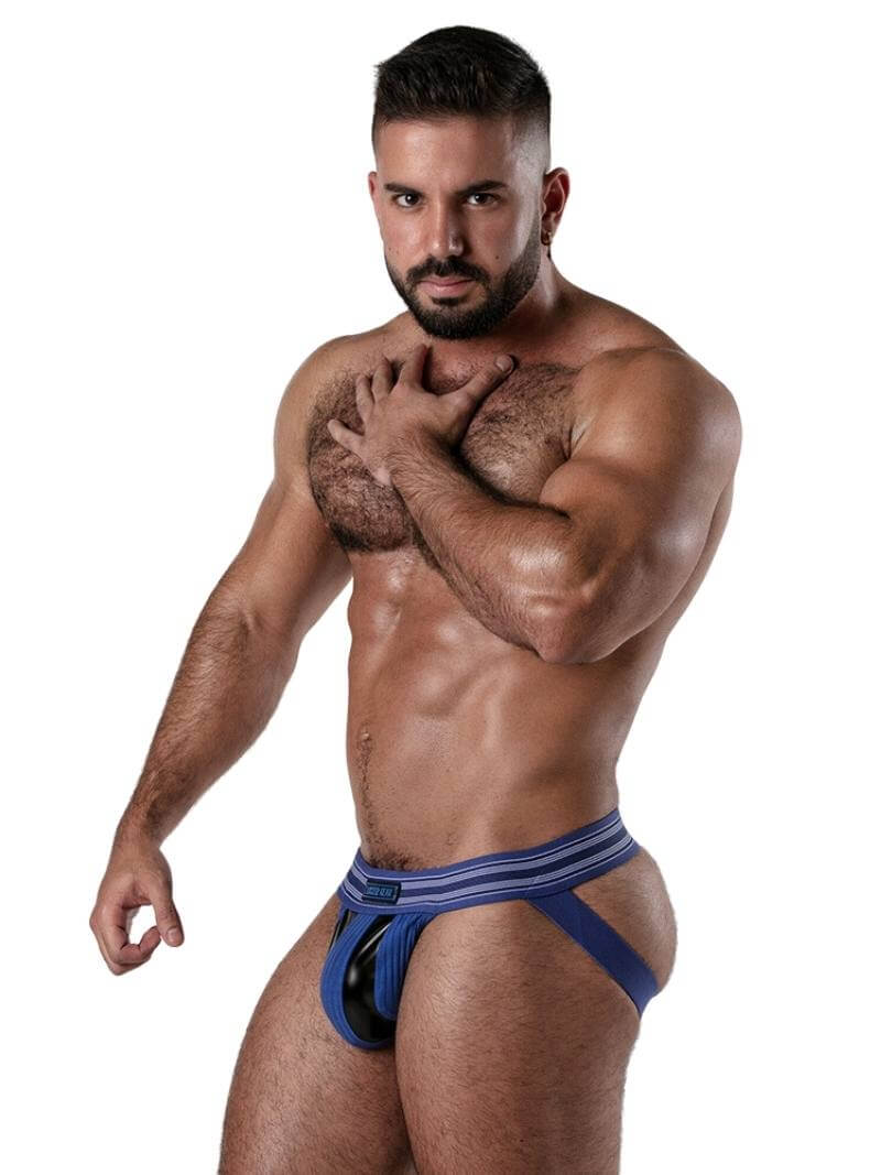 Locker Gear Backroom Ribbed Cotton & Leatherette Jockstrap