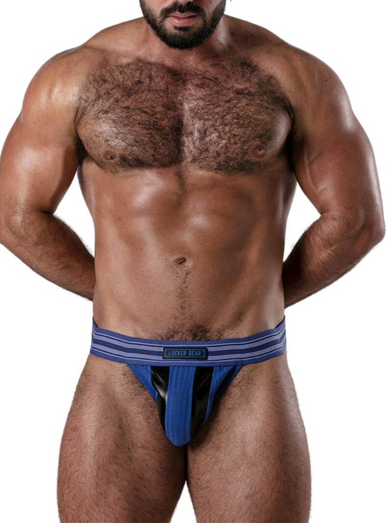 Locker Gear Backroom Ribbed Cotton & Leatherette Jockstrap